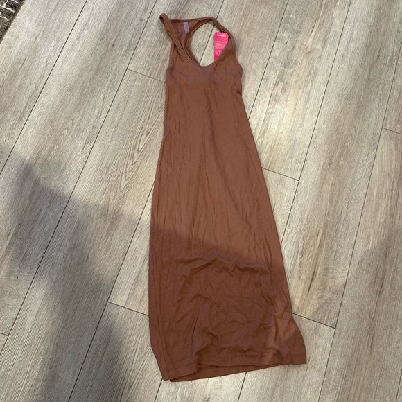 Commando Lux Rib Racerback Dress - Ochre - Picture 2 of 3